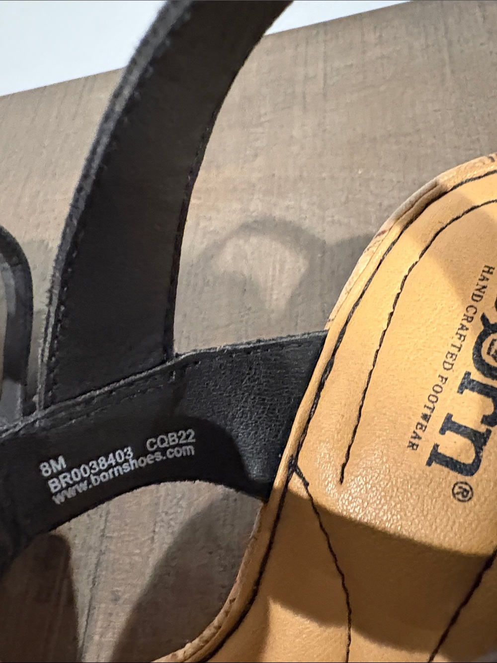 Born Women's Black Cork Wedge Sandals - Black - Picture 10 of 10